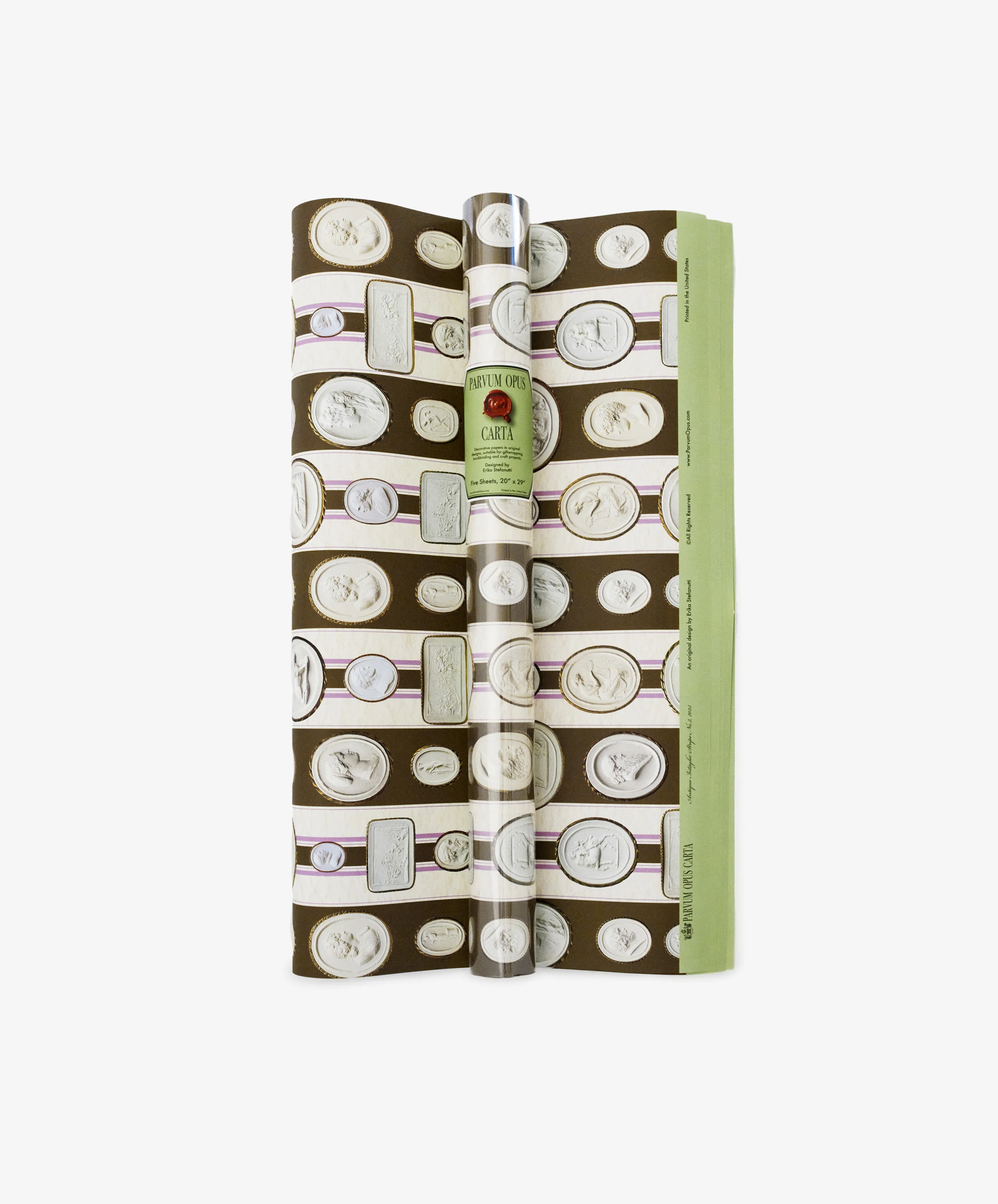 Intaglio Stripe Gift Wrap 4 Intaglio Stripe Gift Wrap