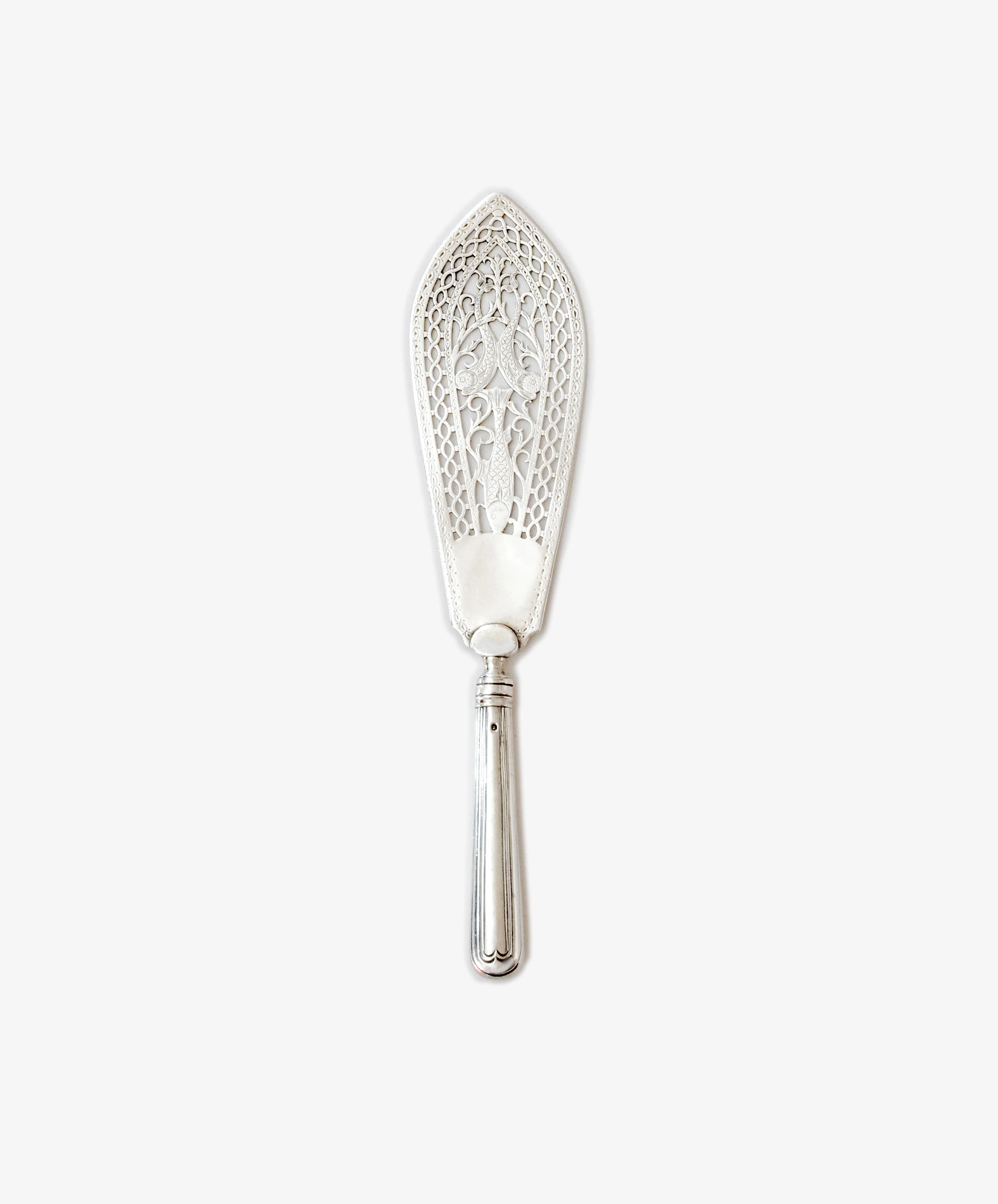 Vintage Silver George III Antique English Silver Fish Slice