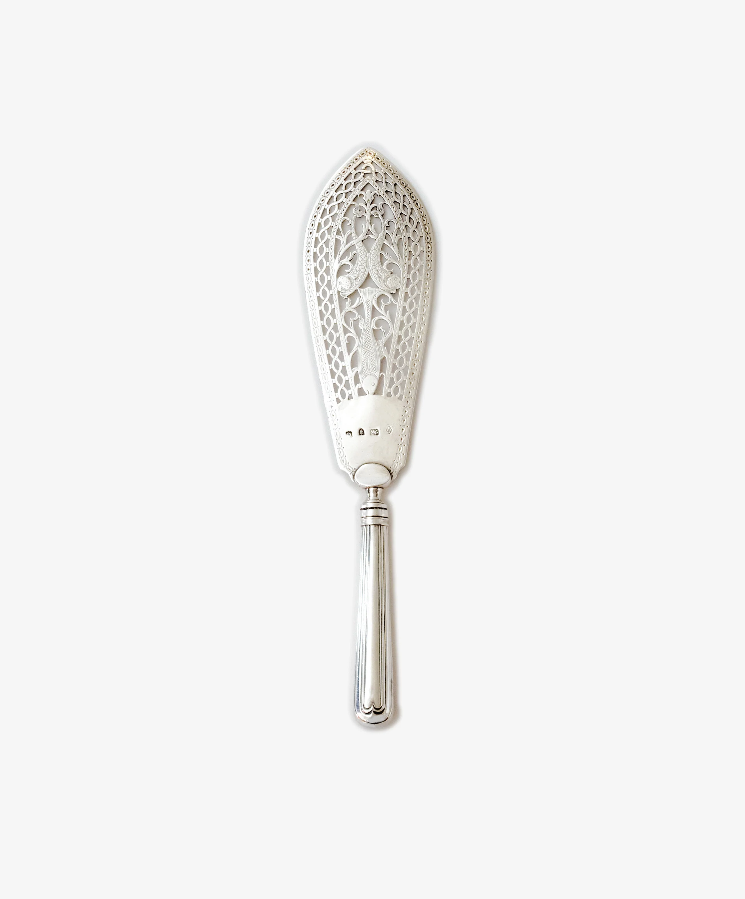 Vintage Silver George III Antique English Silver Fish Slice
